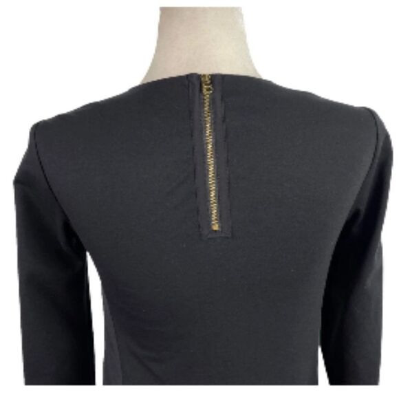 Ted Baker London ‘Desre’ Long Sleeve Mixed Media Mini Black Dress (US size 6) - Picture 3 of 8